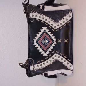 Montana West Western Handbag with Metal Hoops